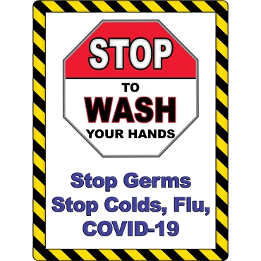 5021-P Wash Your Hands-W safety poster